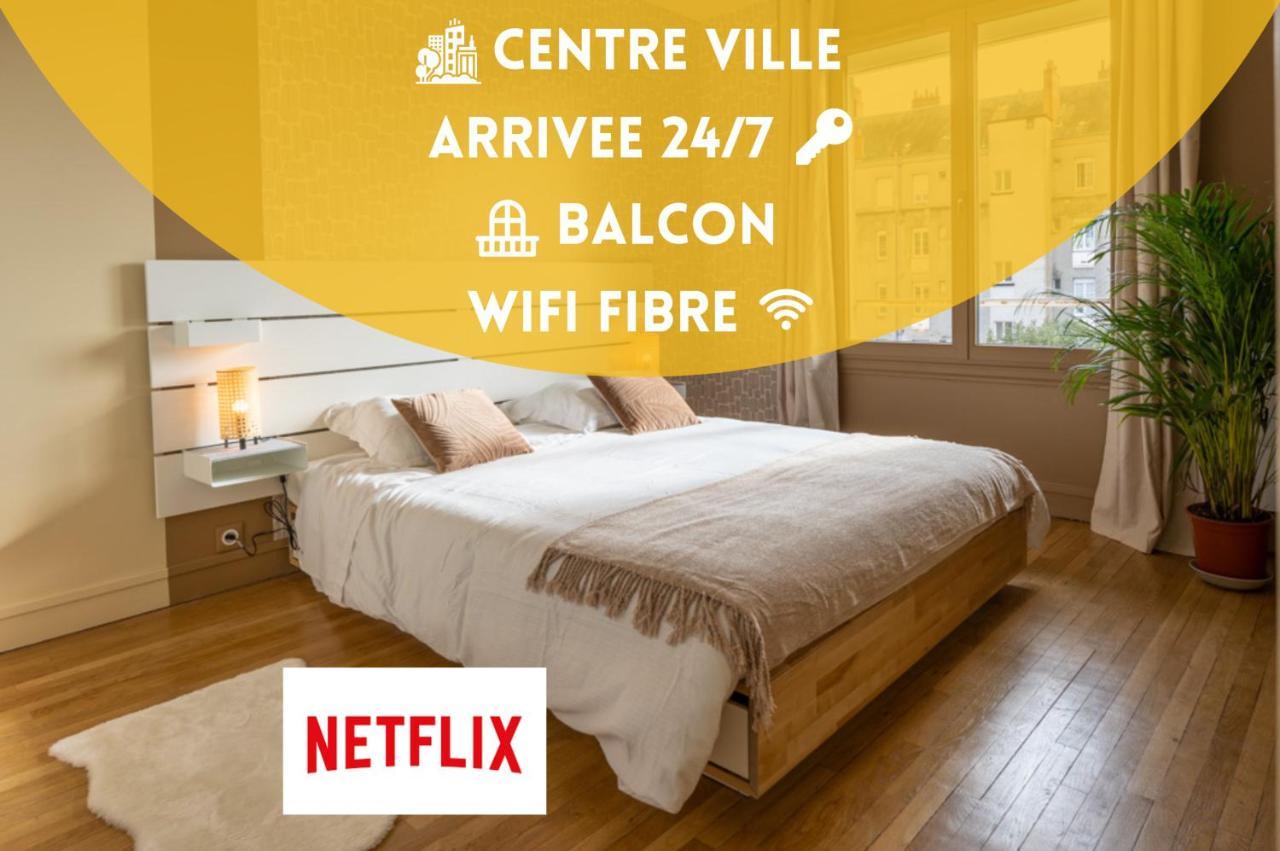 Tours Centre - Proche Gare - Parking Velo - Balcon - Arrivee Autonome Apartment Luaran gambar